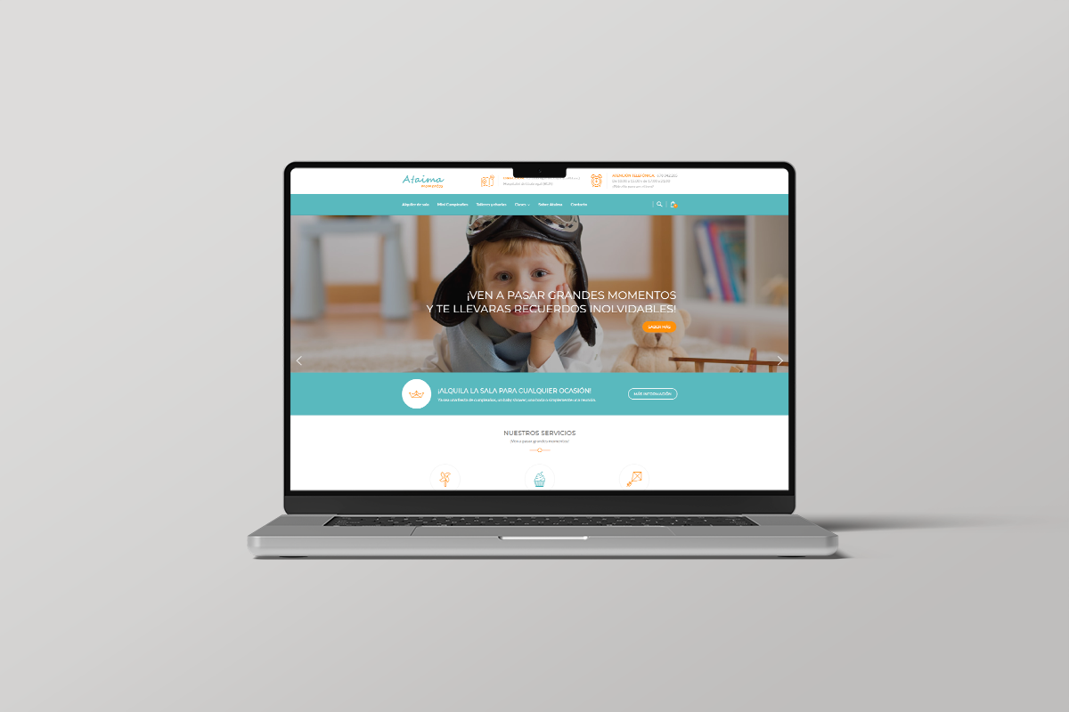Web de actividades familiares Ataima Momentos