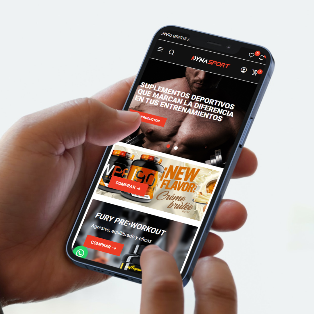 Ejemplo de tienda online en móvil