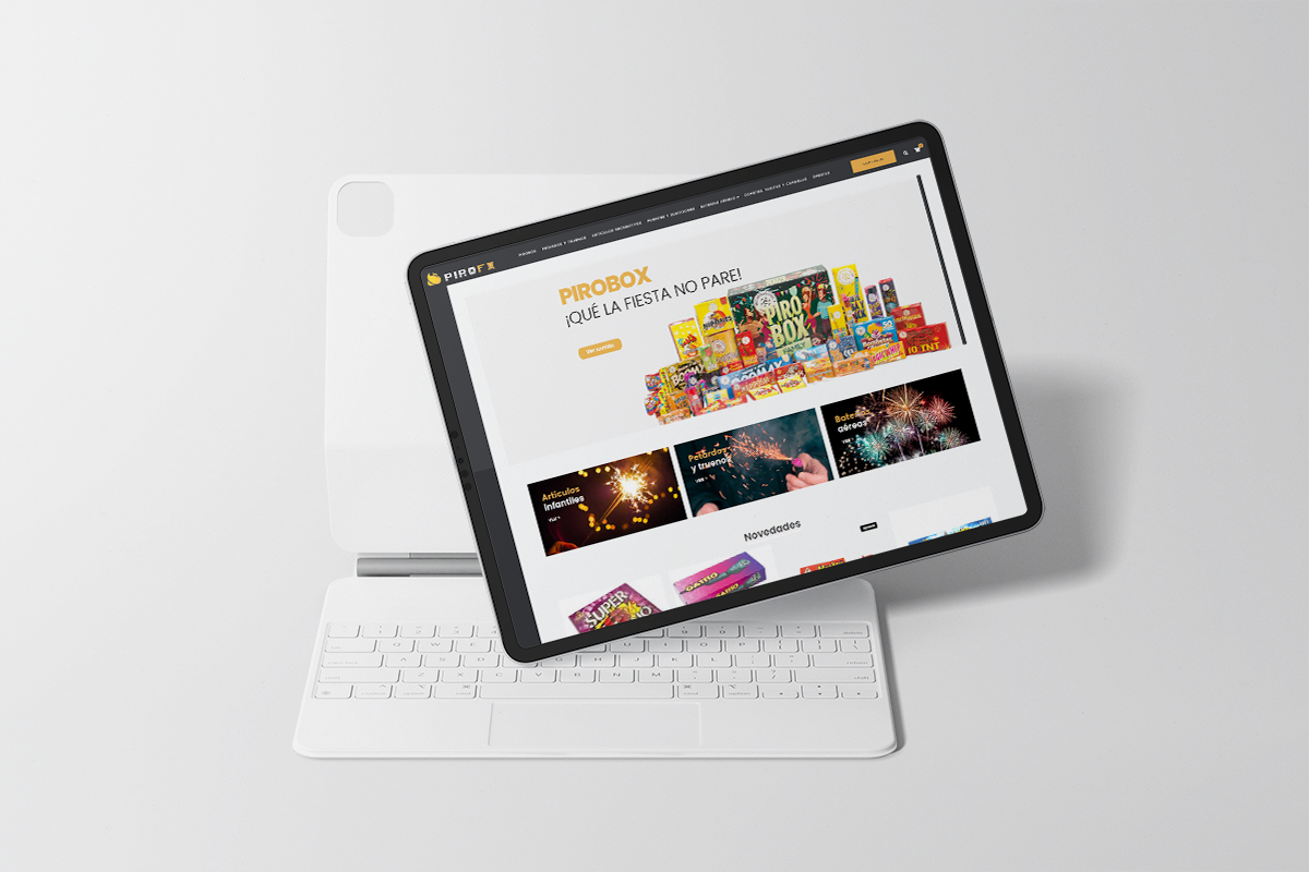 Web corporativa y tienda online PiroFx