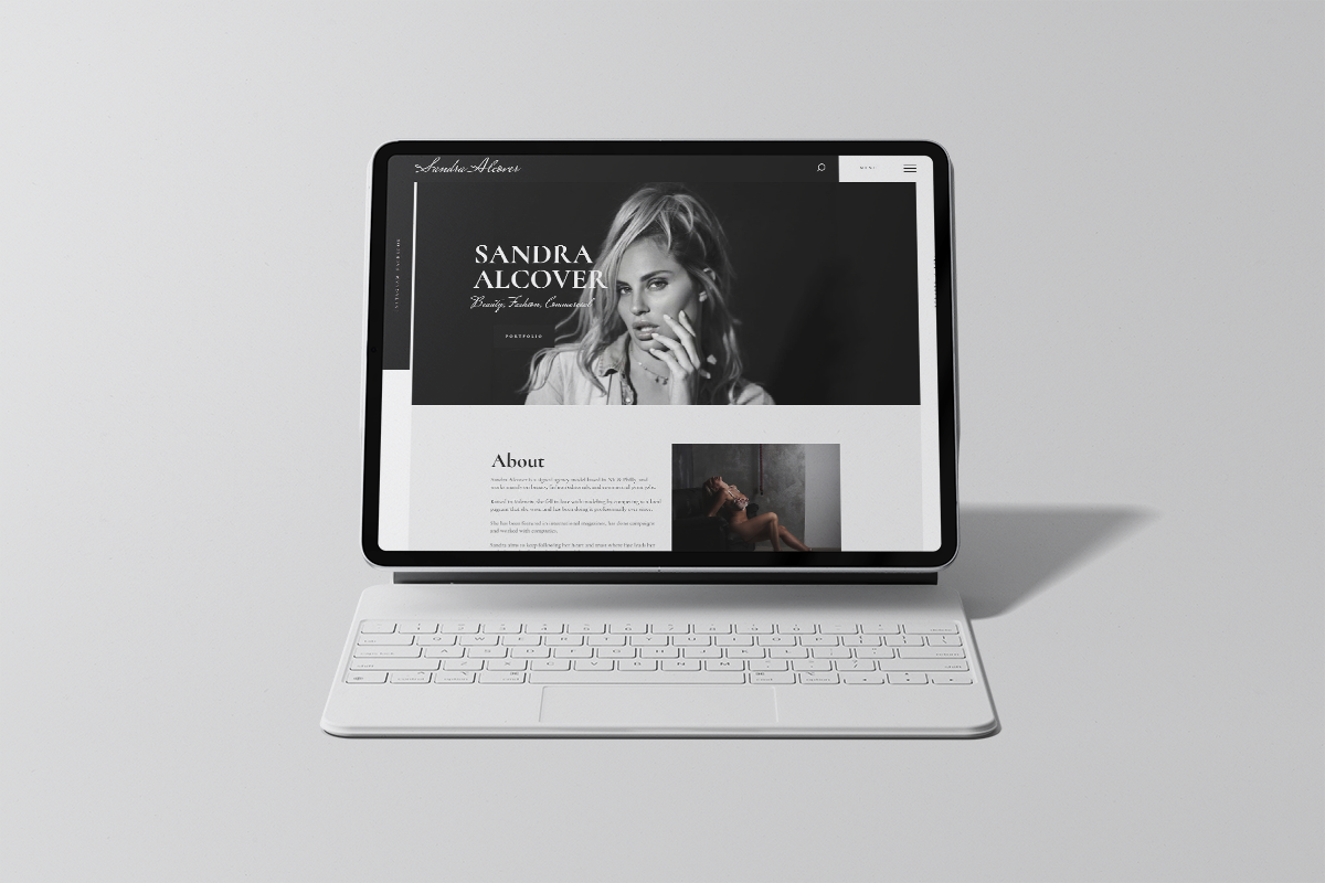 Web personal con book Sandra Alcover