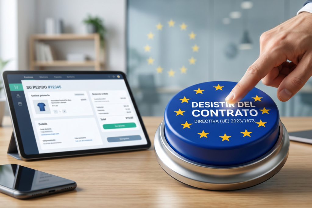 El nuevo botón de desistimiento (Directiva UE 2023/1673): Qué es y cómo afecta a tu tienda online