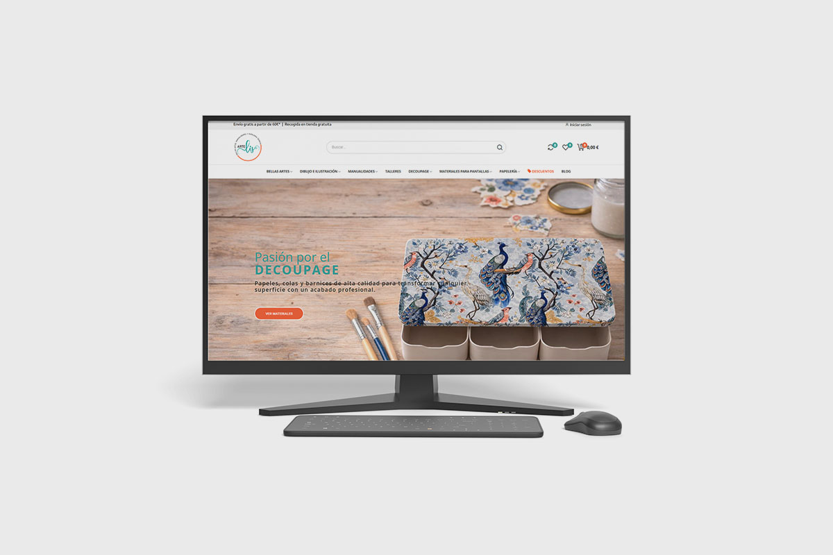 Rediseño tienda Artelis Papelería Técnica
