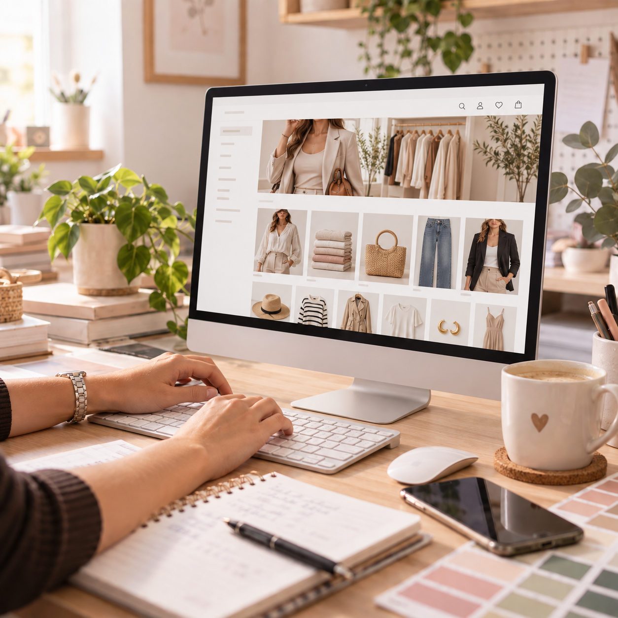 Espacio de trabajo relacionado con ecommerce, estrategia y diseño web